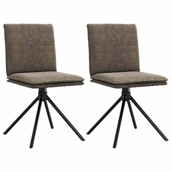 vidaXL Jedilni stol temno sivo umetno semi&scaron; usnje