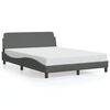 vidaXL Posteljni okvir Dover temno siv 137x190 cm blago