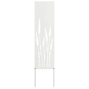 vidaXL Zaslon za zasebnost v vrtu Bela 32 x 140 cm Mnogi jeklo