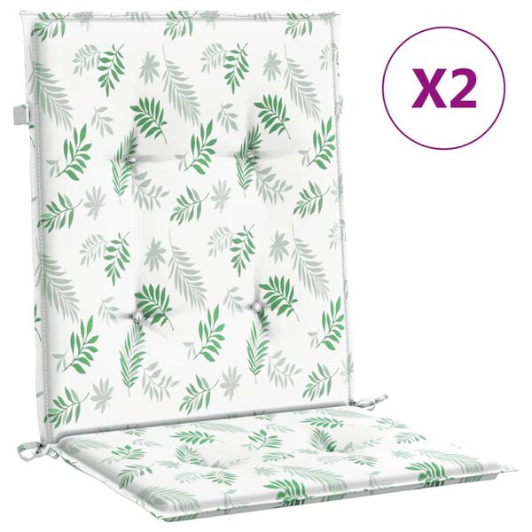 vidaXL Blazine za stole 2 kosa vzorec listja blago