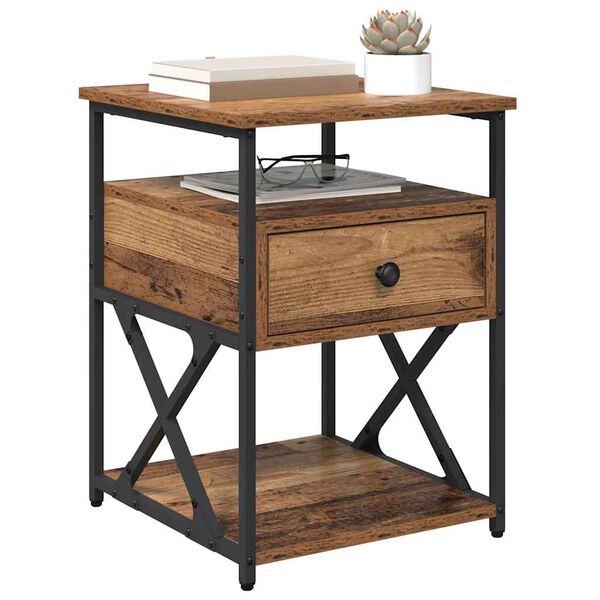 vidaXL Nočna omarica Star les 40 x 42 x 55 cm Konstruiran les