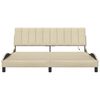 vidaXL Posteljni okvir brez vzmetnice Hanko krem 180x200 cm blago