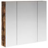 vidaXL Kopalni&scaron;ka ogledalna omara Dimljeni oreh 80 x 14.5 x 70 cm