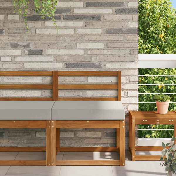 vidaXL Zunanja blazina za kavč Siva 60 x 60 x 8 cm Poliester