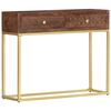 vidaXL Konzolna mizica 90x30x75 cm trden mangov les