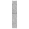 vidaXL Stenska polica kockasta betonsko siva 80x15x78,5 cm inž. les