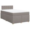 vidaXL Box spring postelja z vzmetnico taupe 120x190 cm blago