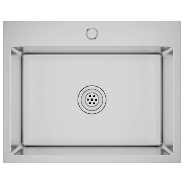 vidaXL Ročno izdelano kuhinjsko pomivalno korito nerjaveče jeklo