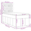 vidaXL Box spring postelja z vzmetnico krem 90x190 cm blago