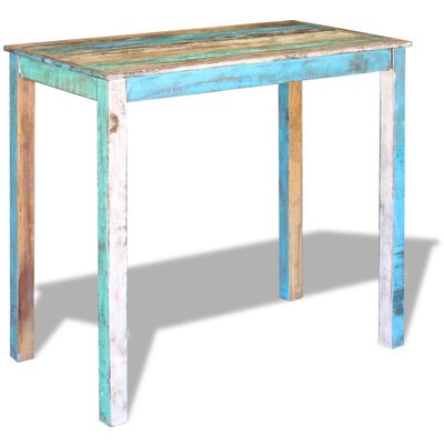 vidaXL Barska miza iz trdnega predelanega lesa 115x60x107 cm