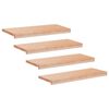 vidaXL Stopnice 4 kos 80 x 25 x 2 cm Naravna Trda bukovina