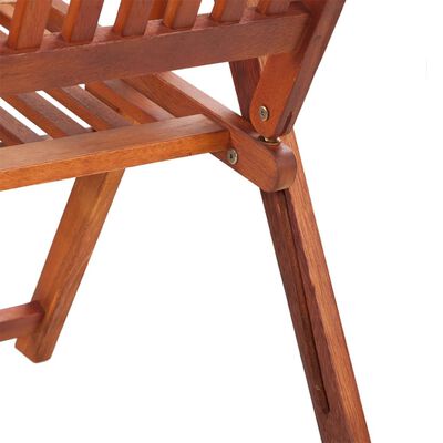 vidaXL Zložljivi vrtni stoli 2 kosa trden akacijev les rjave barve