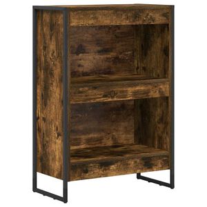 vidaXL Knjigovni omar 60 x 30 x 86,5 cm Inženirski les Dimni hrast