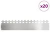 vidaXL Robniki za trato 20 pcs srebrna 103 x 0,05 x 22 cm