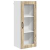 vidaXL Stenski stekleni omarica PORTO Sonoma hrast 40 x 31 x 100 cm