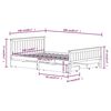 vidaXL Posteljni okvir s 4 predali bela trdna borovina 160x200 cm