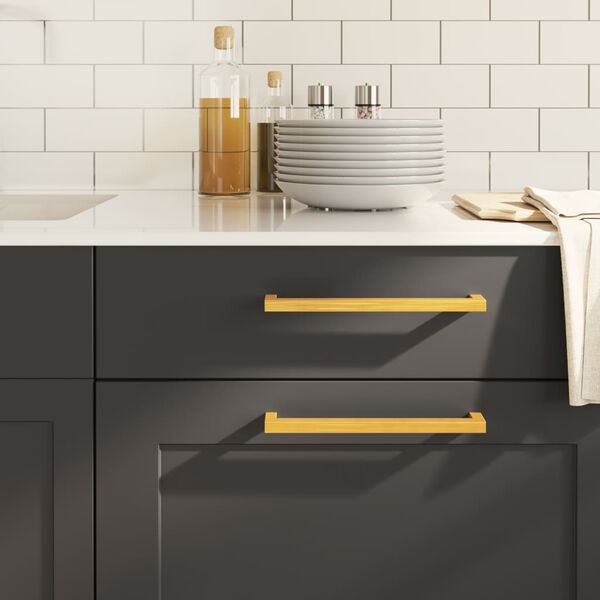 vidaXL Ročaji za omarico 20 kosov zlati 224 mm nerjaveče jeklo