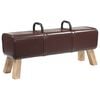 vidaXL klop Temno rjava 110 x 30 x 45 cm Pravo usnje