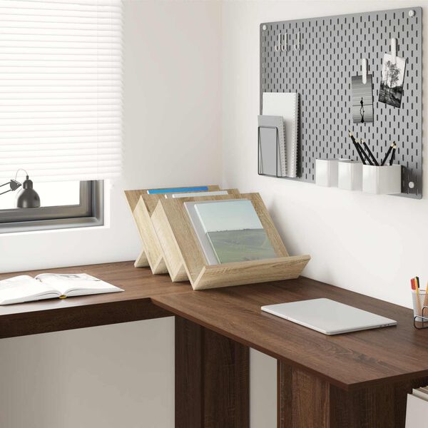 vidaXL Regal za revije Sonoma hrast 53 x 40 x 28.5 cm Konstruiran les