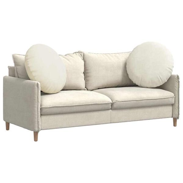 vidaXL Sedežne blazine 2 pcs krema &Oslash;80 x 29 cm Žamet