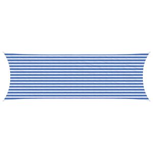 vidaXL Senčna platna Modra in bela 2 x 6 m HDPE