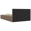 vidaXL Dvižni posteljni okvir taupe blago 140x200 cm