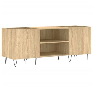 vidaXL Omarica za gramofonske plo&scaron;če hrast sonoma 121x38x48 cm les