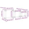 vidaXL Gnezdeča Kavna Miza 3 pcs artisan hrast 50,5 x 35 x 53 cm