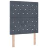 vidaXL LED Box Spring Postelja Temno siva 80 x 200 cm blago