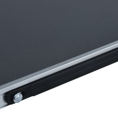vidaXL Zložljiva miza za kampiranje siva iz aluminija 60x40 cm