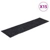 vidaXL Preproge za stopnice samolepilne 15 kosov 76x20 cm temno sive pravokotne