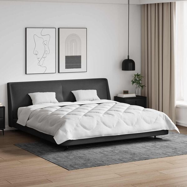 vidaXL Odeja z blazino 3 pcs Bela Mikrofibra