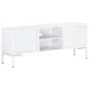 vidaXL TV omarica bela 115x30x46 cm trden mangov les