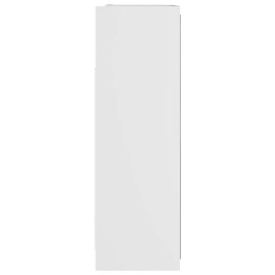 vidaXL Kopalniška omarica z ogledalom bela 62,5x20,5x64 cm