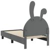 vidaXL Posteljica za malčke z vzglavjem Svetlo siva 70 x 140 cm PU