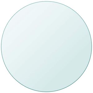 vidaXL Povr&scaron;ina za Mizo Kaljeno Steklo Okrogle Oblike 80 cm