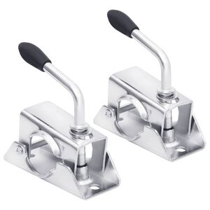 vidaXL Objemka za podporno kolo 2 kosa 13,5x6,5x14 cm pocinkano jeklo