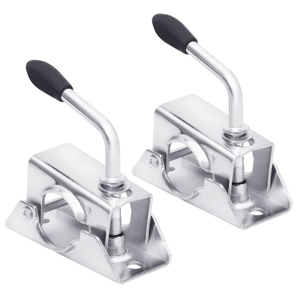 vidaXL Objemka za podporno kolo 2 kosa 13,5x6,5x14 cm pocinkano jeklo