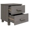 vidaXL Nočna omarica HAMAR 2 kosa svetlo siva 40x35x44,5 cm borovina