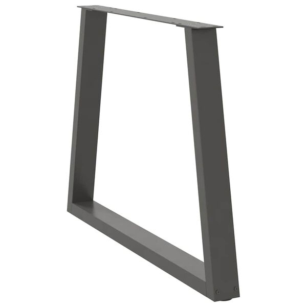 vidaXL Noge za jedilno mizo v obliki črke V 2 kosa antracit 90 x (72-73,3) cm jeklo