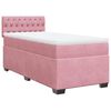 vidaXL Box spring postelja z vzmetnico roza 90x190 cm žamet