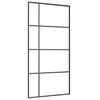 vidaXL Drsna vrata z opremo 102,5x205 cm ESG steklo in aluminij