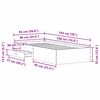 vidaXL Konstrukcija postelje Umetni hrast 90 x 190 cm Konstruiran les