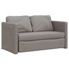 vidaXL Talni raztegljiv kavč 2 v 1 taupe 112x174x55 cm blago