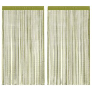 vidaXL Zavese iz nitk 2 kosa 140x250 cm zelene barve