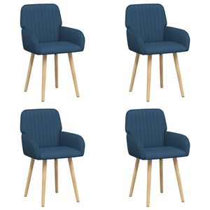 vidaXL Jedilni stoli 4 kos Blago Modra 56,5 x 50 x 87,5 cm