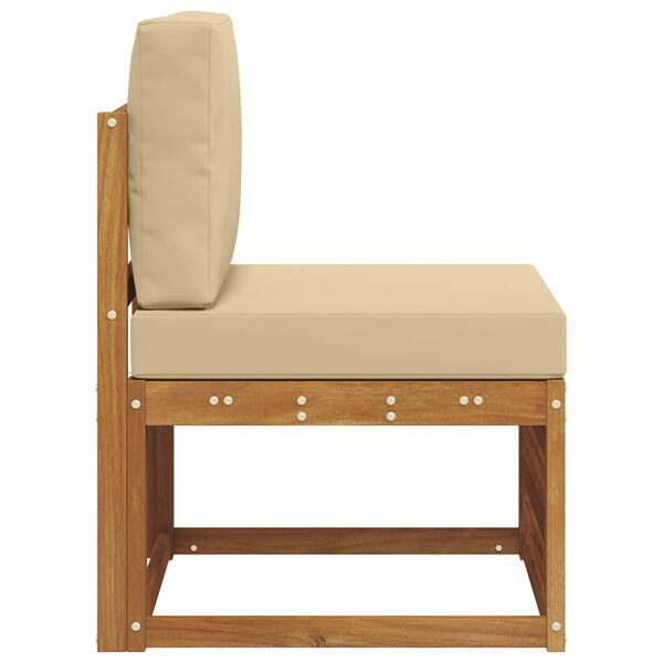 vidaXL Srednji zunanji kavč Masiven les akacije Naravna