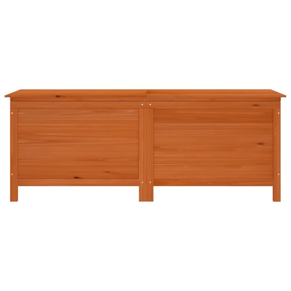 vidaXL Vrtna &scaron;katla za shranjevanje rjava 150x50x56,5 cm trdna jelka