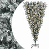vidaXL Obrnjen umetni viseči božični dreves 120 cm 150 LED Toplo bela