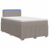 vidaXL Postelja boxspring z vzmetnico Taupe 120 x 200 cm Blago